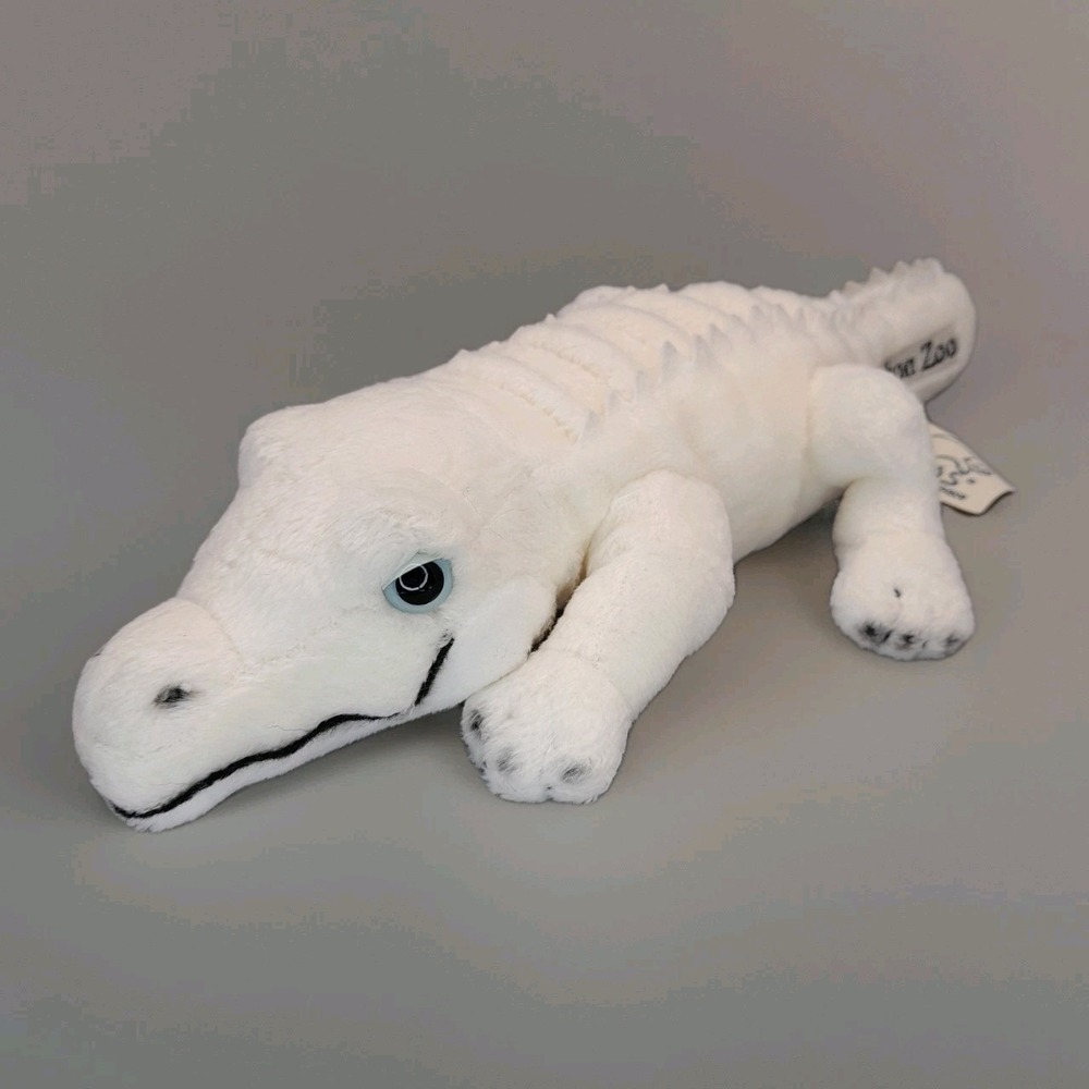 SOS Save Our Space Albino Alligator Plush 10" White Audubon Zoo Vintage 2003